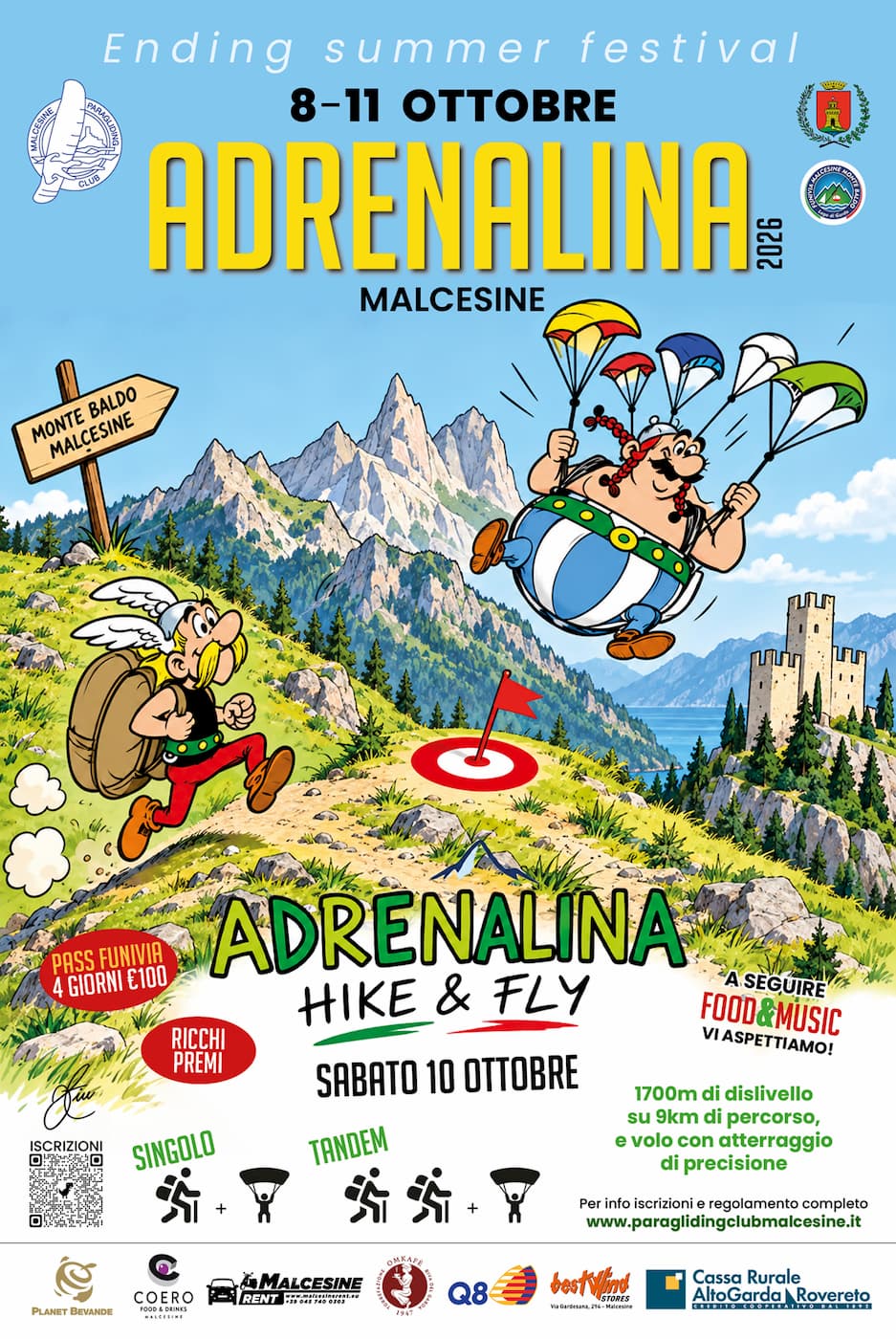 Adrenalina Hike & Fly a Malcesine, 8–11 Ottobre 2026